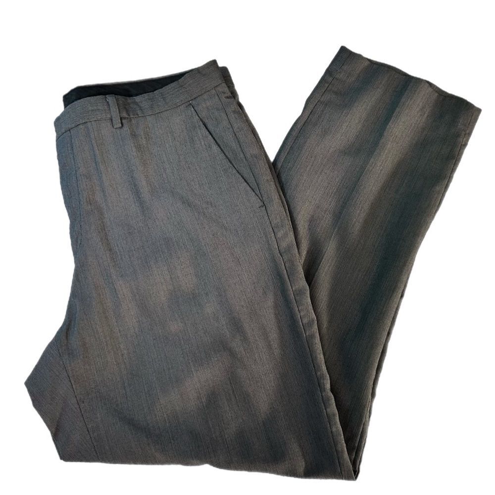Calvin Klein Men's 36X30 Charcoal Dress Pants Flat Front